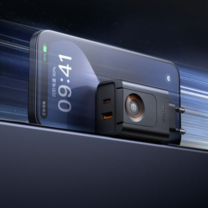 Cargador de Red McDodo CH-3700 Companion, 30W, 3A, 1 x USB-A - 1 x USB-C, Negro