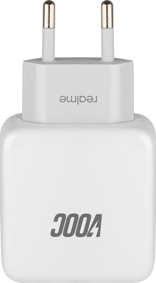 Cargador de Red Realme, 20W, 4A, 1 x USB-A, Blanco VC54JCEH
