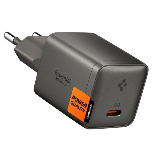 Cargador de red Spigen EE301EU Essential, 30W, 3A, 1 x USB-C, Gris ACH10447