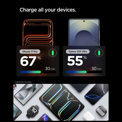 Cargador de red Spigen EE301EU Essential, 30W, 3A, 1 x USB-C, Gris ACH10447