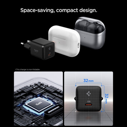Cargador de red Spigen EE301EU Essential, 30W, 3A, 1 x USB-C, Negro ACH09493