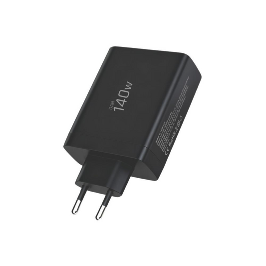 Cargador de Red Tech-Protect NC140W-GAN, 140W, 5A, 1 x USB-A - 3 x USB-C, Negro
