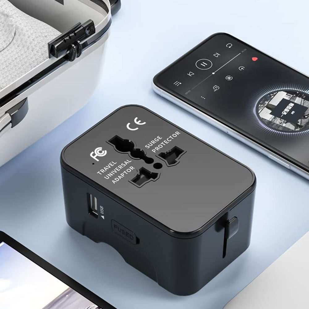 Cargador de Red Techsuit HHT202-2C Travel, 15W, 3A, 2 x USB-C, Negro