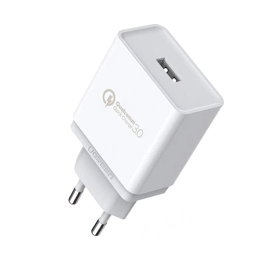 Cargador de Red UGREEN CD122, 18W, 3A, 1 x USB-A, Blanco