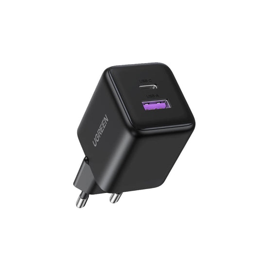 Cargador de Red UGREEN X516, 30W, 3A, 1 x USB-A - 1 x USB-C, Negro