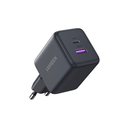 Cargador de Red UGREEN X516, 30W, 3A, 1 x USB-A - 1 x USB-C, Gris