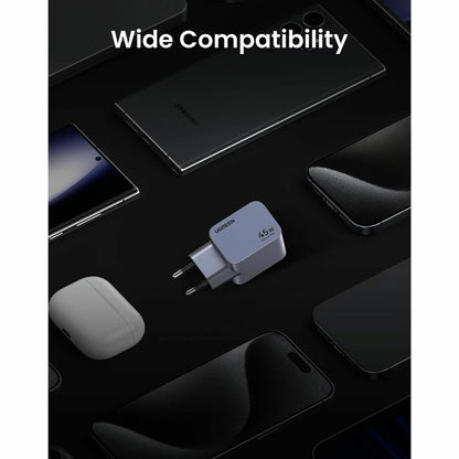 Cargador de red UGREEN X707 Nexode Pro, 45W, 3A, 2 x USB-C, Gris 