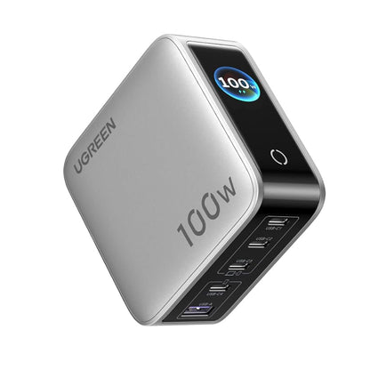 Cargador de Red UGREEN X773 (65620B), 100W, 1 x USB-A - 4 x USB-C, Gris