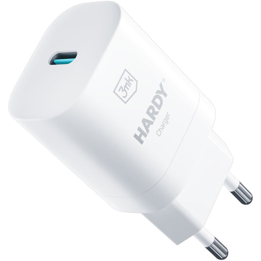 Cargador de red 3MK Hardy GaN, 33 W, 3 A, 1 x USB-C, blanco