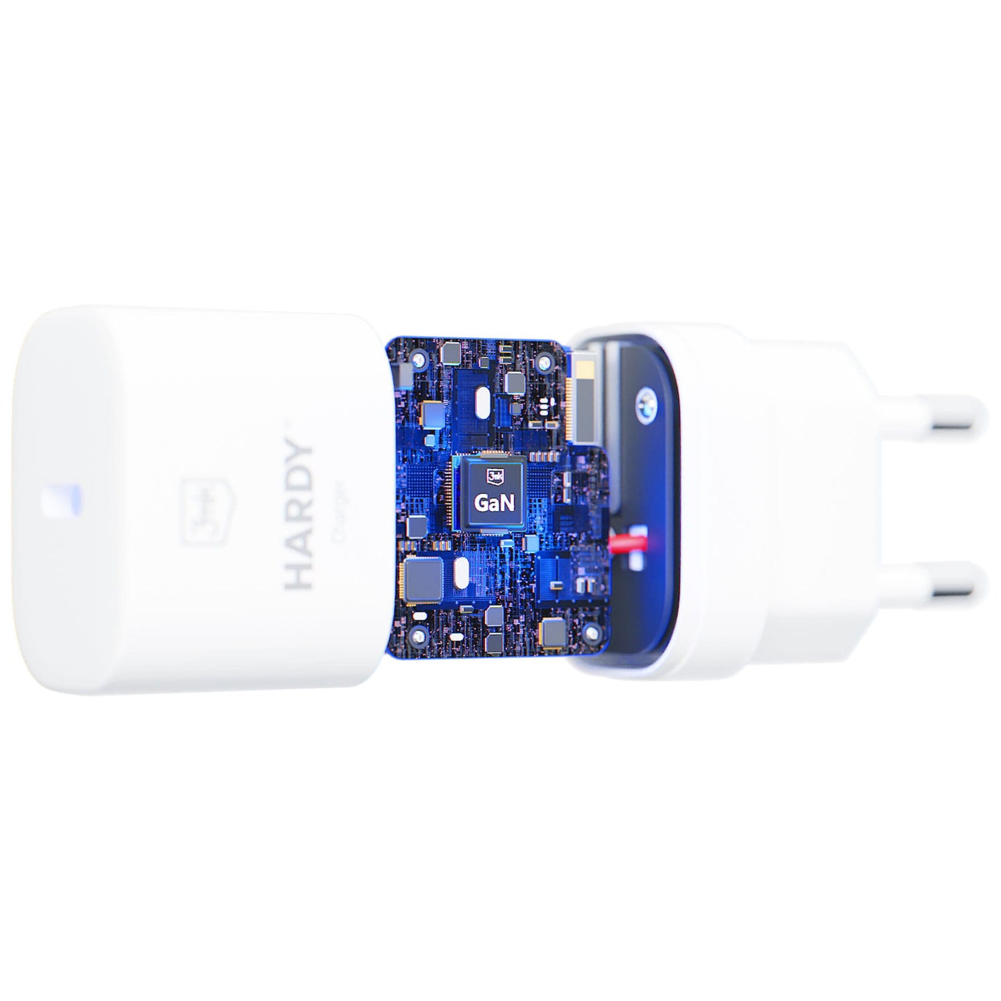 Cargador de red 3MK Hardy GaN, 33 W, 3 A, 1 x USB-C, blanco