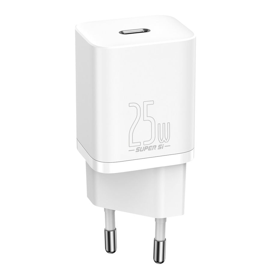 Cargador de red Baseus Super Si, 25 W, 3 A, 1 x USB-C, blanco CCSP020102