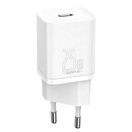 Cargador de red Baseus Super Si, 25 W, 3 A, 1 x USB-C, blanco CCSP020102