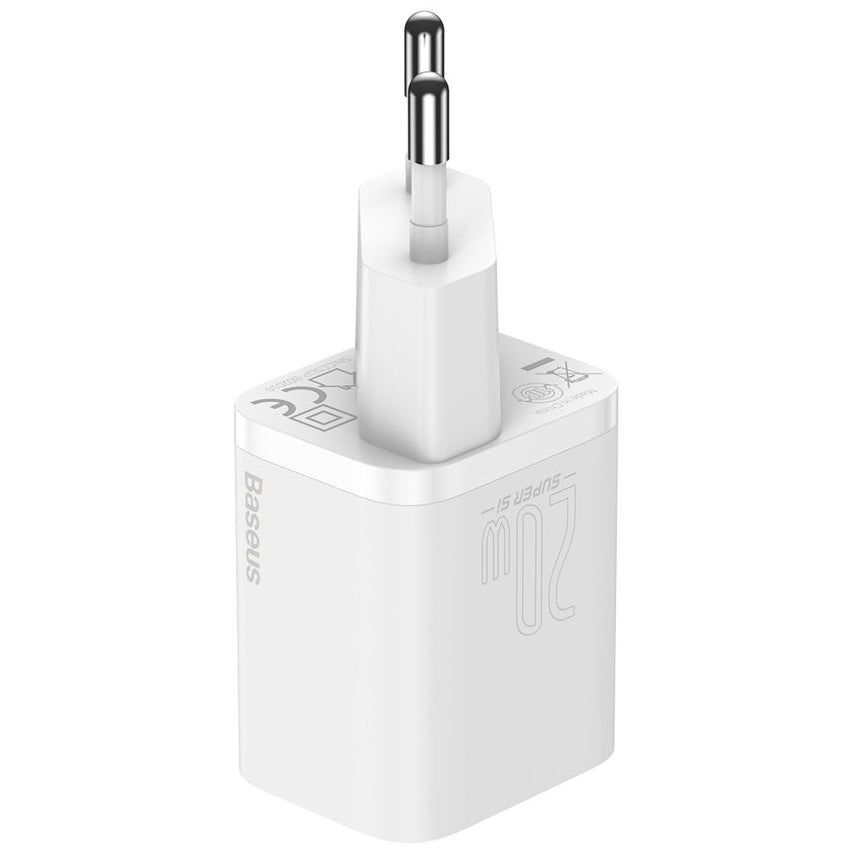 Cargador de red Baseus Super Si, 20 W, 3 A, 1 x USB-C, blanco CCSUP-B02