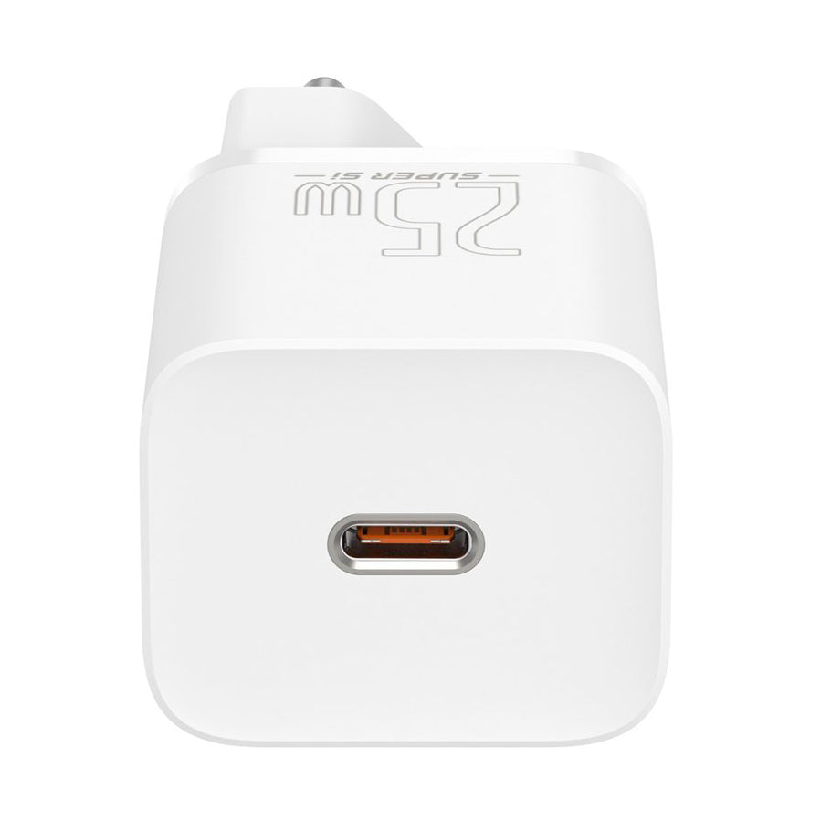 Cargador de red Baseus Super Si, 25 W, 3 A, 1 x USB-C, blanco CCSP020102