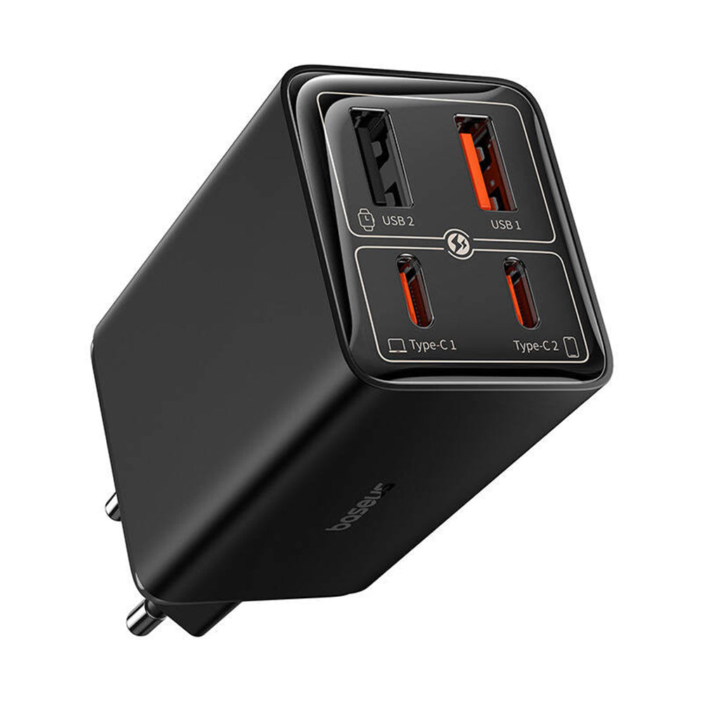 Cargador de red USB-C Baseus GaN 6 Pro, 65 W, 3,25 A, 2 x USB-A - 2 x USB-C, negro P10162701113113-00 