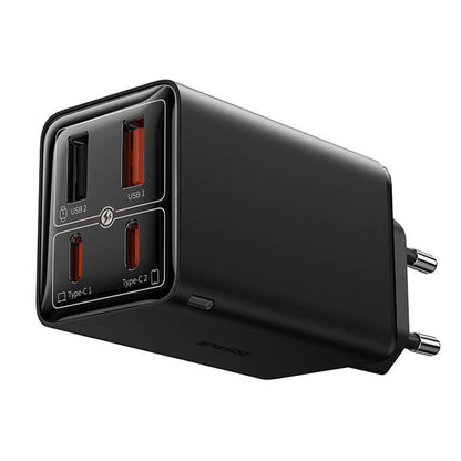 Cargador de red USB-C Baseus GaN 6 Pro, 65 W, 3,25 A, 2 x USB-A - 2 x USB-C, negro P10162701113113-00 