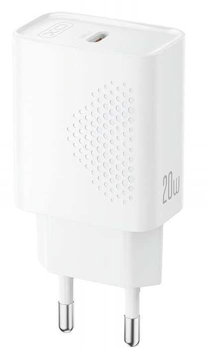 Cargador de Red USB-C XO Design L160, 20W, 3A, 1 x USB-C, Blanco
