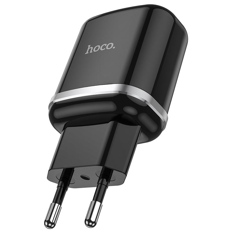 Cargador de red HOCO N3, 18W, 3A, 1 x USB-A, Negro