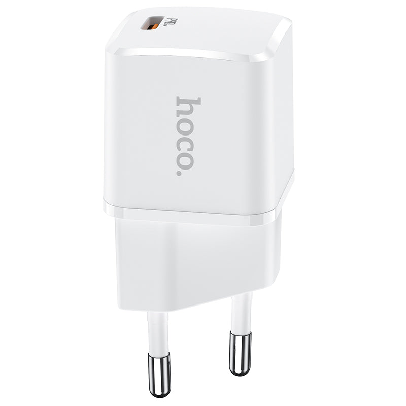 Cargador de red HOCO N10, 20W, 3A, 1 x USB-C, Blanco