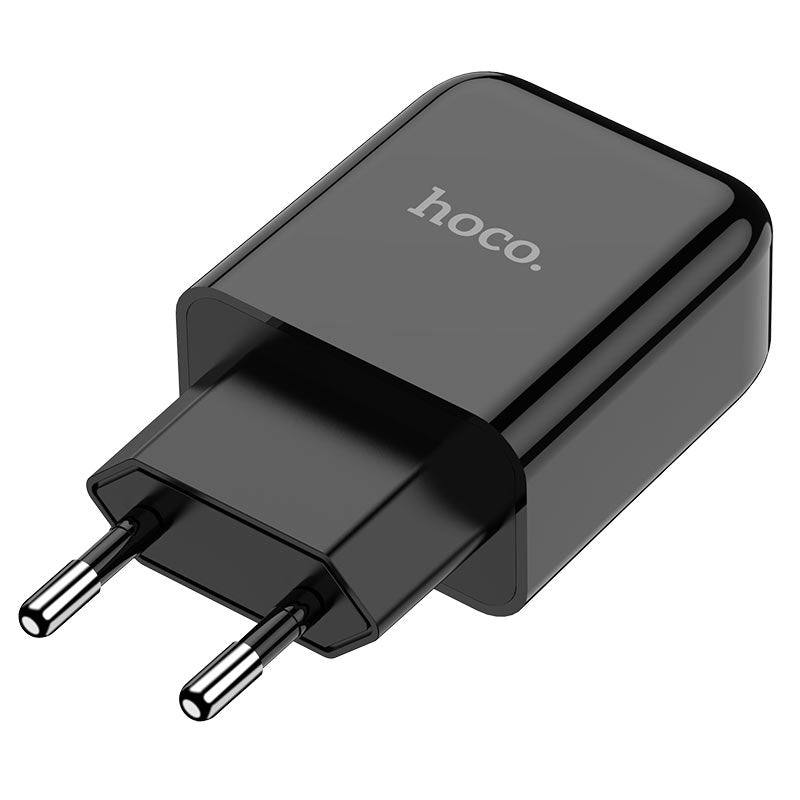 Cargador de red HOCO N2, 10W, 2A, 1 x USB-A, Negro