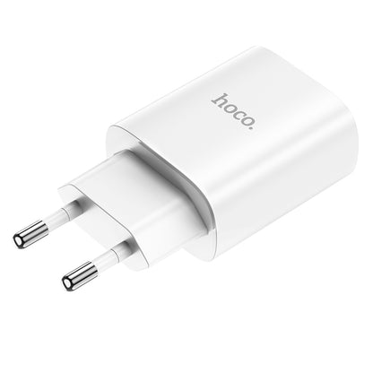 Cargador de red HOCO N14, 20W, 3A, 1 x USB-C, Blanco