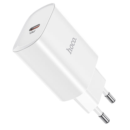 Cargador de red HOCO N14, 20W, 3A, 1 x USB-C, Blanco