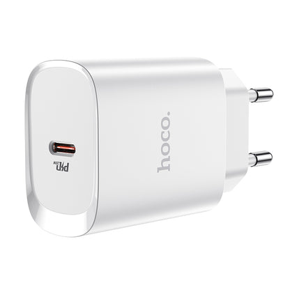 Cargador de red HOCO N14, 20W, 3A, 1 x USB-C, Blanco