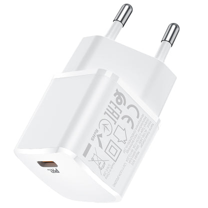 Cargador de red HOCO N10, 20W, 3A, 1 x USB-C, Blanco