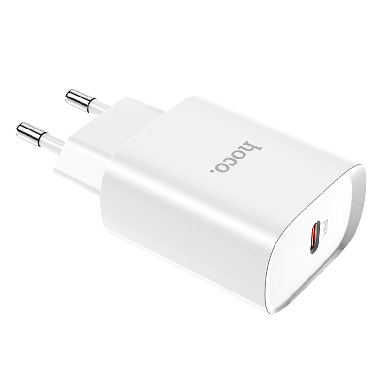 Cargador de red HOCO N14, 20W, 3A, 1 x USB-C, Blanco