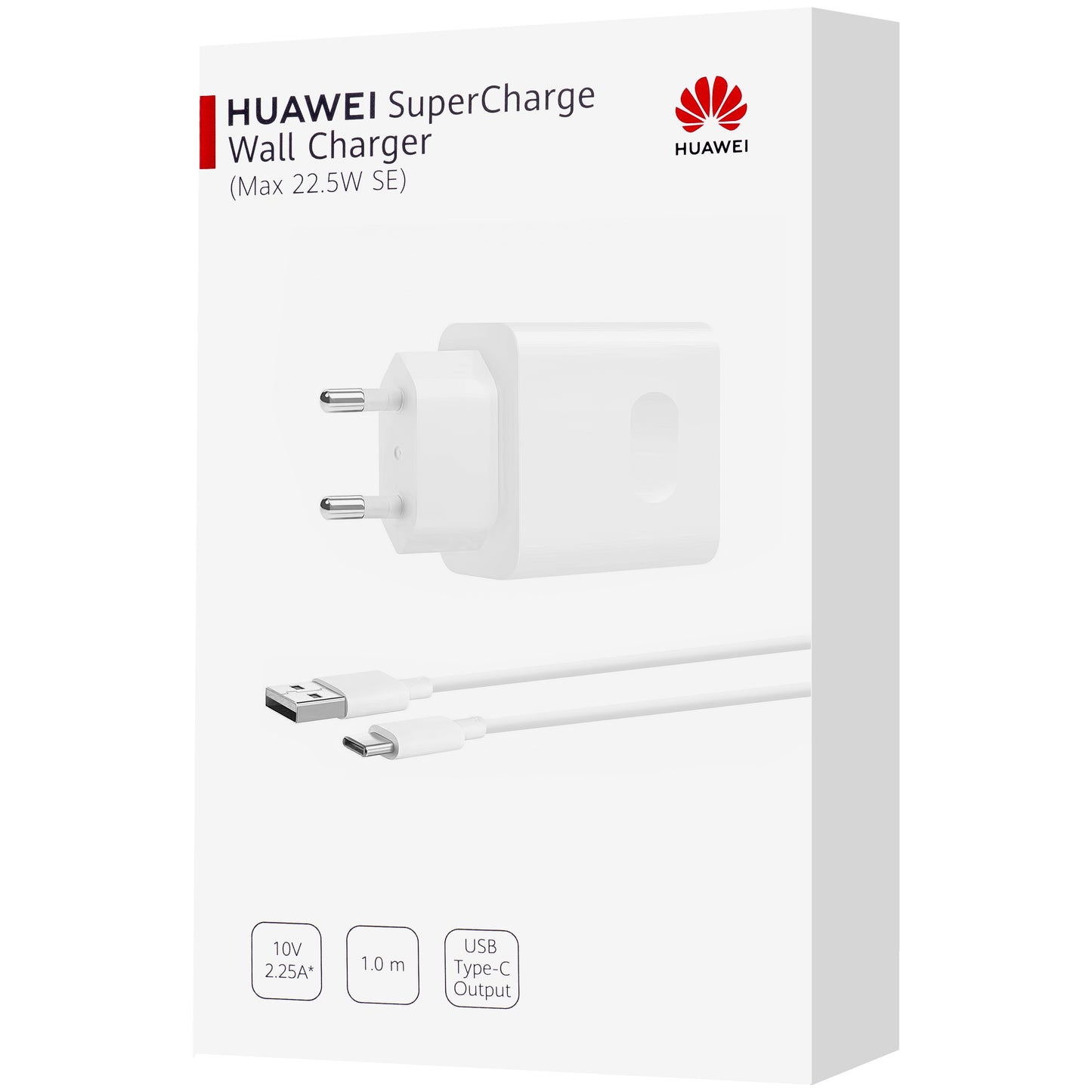 Cargador de red con cable USB-C Huawei CP404B, 22,5 W, 2,25 A, 1 x USB-A, blanco 55033325