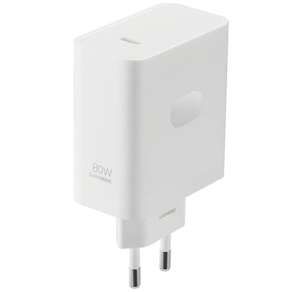 Cargador de red OnePlus con cable USB-C OnePlus, 80 W, 7,3 A, 1 x USB-C, blanco 5461100248