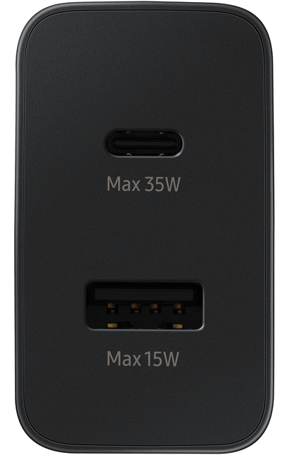 Cargador de red Samsung, 35 W, 3 A, 1 x USB-A - 1 x USB-C, negro EP-TA220NBEGEU