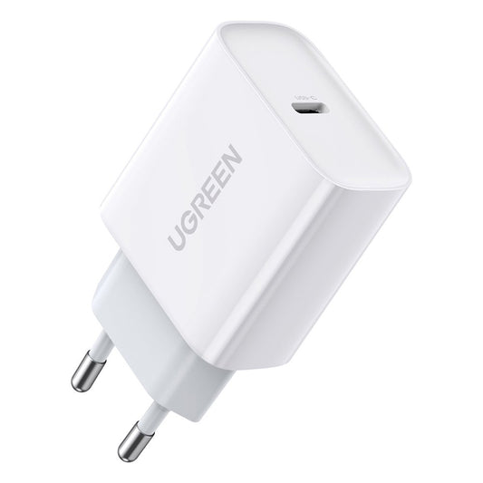 Cargador de Red UGREEN CD137, 18W, 3A, 1 x USB-C, Blanco