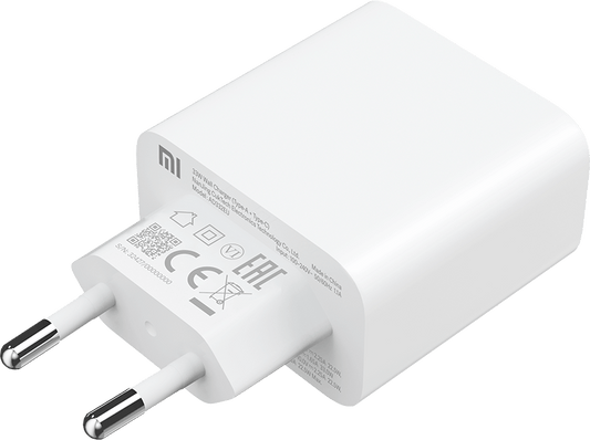 Xiaomi Cargador de red, 33W, 3A, 1 x USB-A - 1 x USB-C, Blanco BHR4996996GL