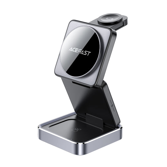 Cargador de Red Inalámbrico Acefast E21 3en1, 23W, 1.67A, Gris