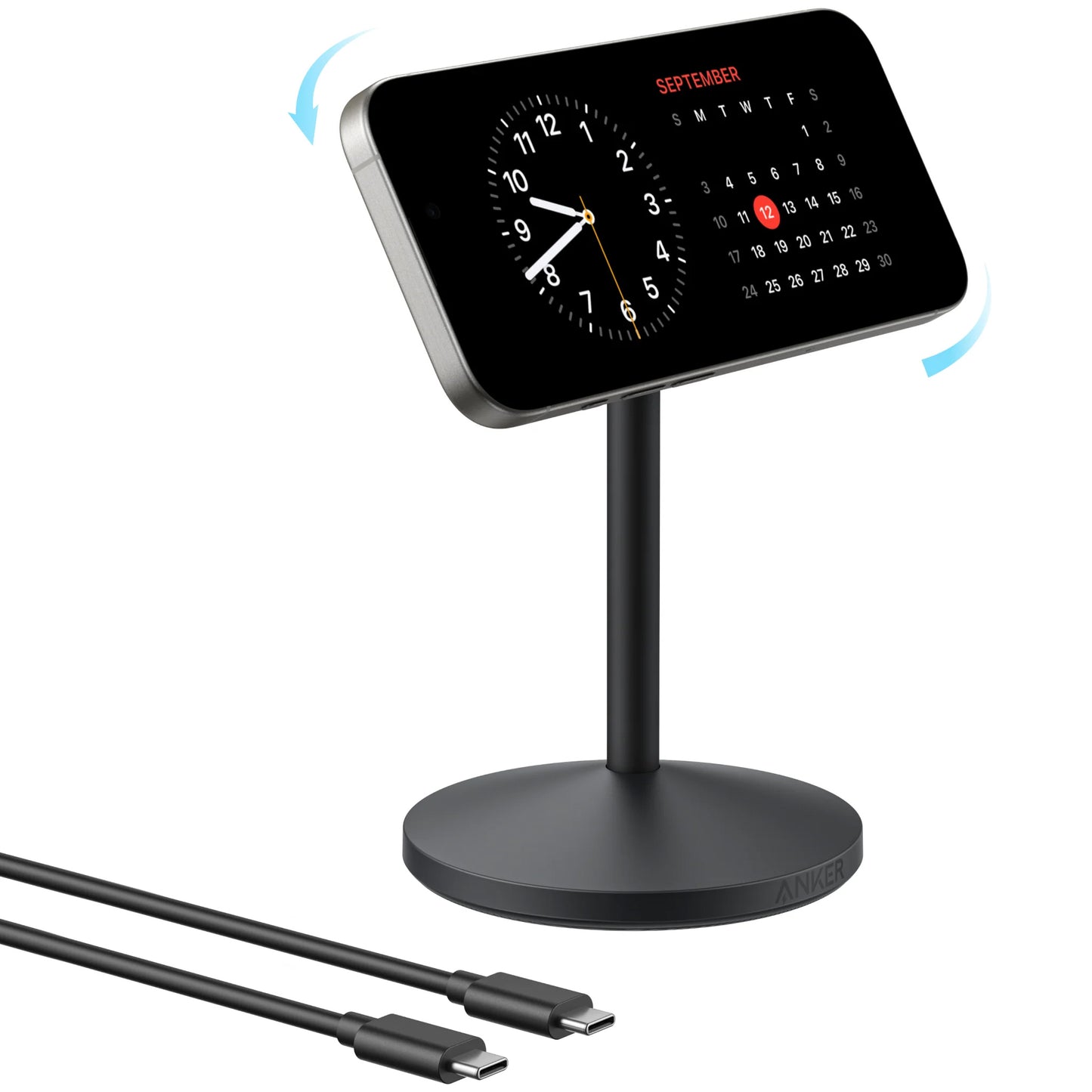 Anker MagGo Stand Wireless Network Charger, 15W, 1.67A, Black A25X1H11