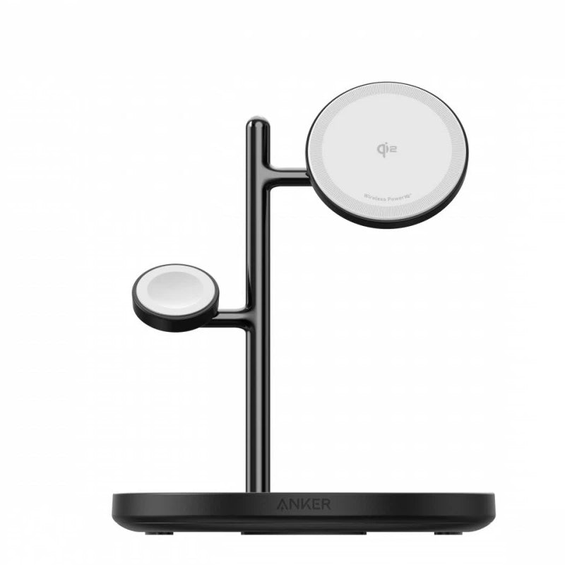 Cargador de Red Inalámbrico Anker MagGo 3in1, 25W, 1.67A, Negro B25M3311