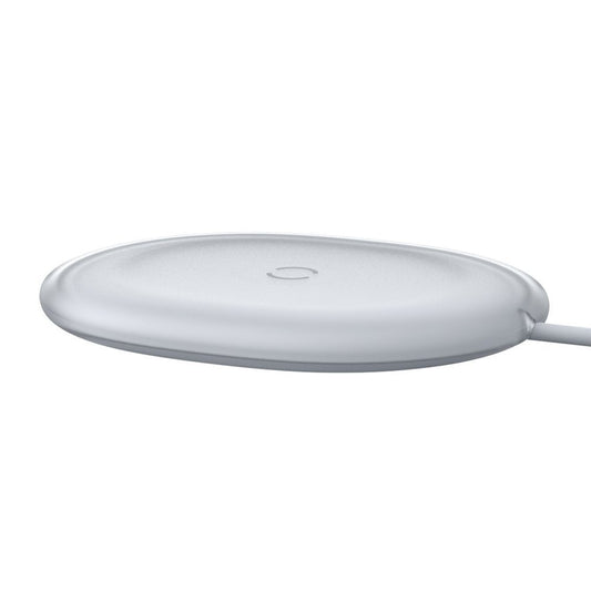Cargador de Red Inalámbrico Baseus Jelly, 15W, 1.67A, Blanco WXGD-02
