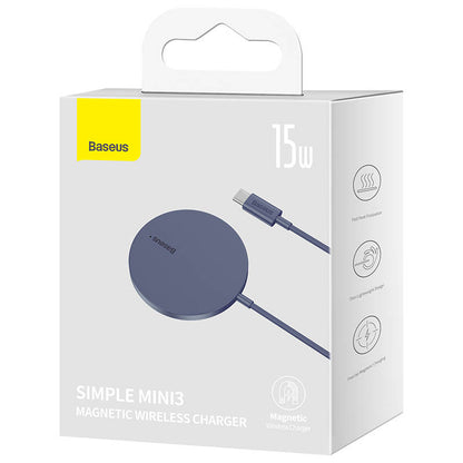Cargador de Red Inalámbrico Baseus Simple Mini3, 15W, 1.67A, Morado CCJJ040205