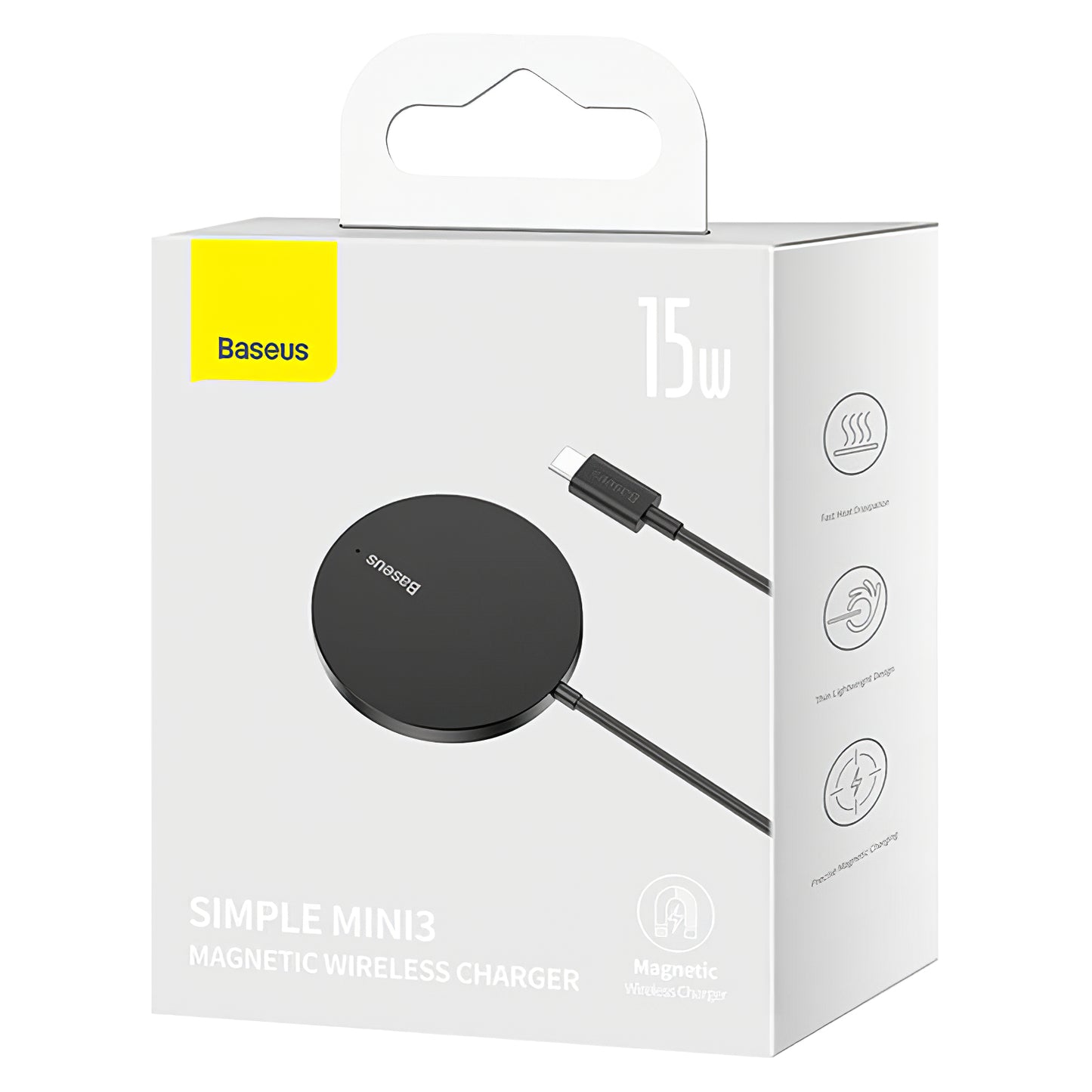 Cargador de red inalámbrico Baseus Simple Simple Mini 3, 15 W, 1,67 A, negro CCJJ040001 