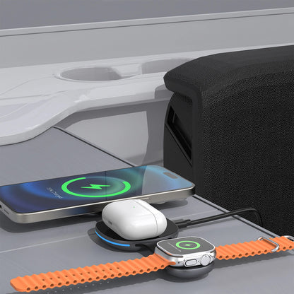 Cargador de Red Inalámbrico Dudao A11S 3en1, 15W, Negro