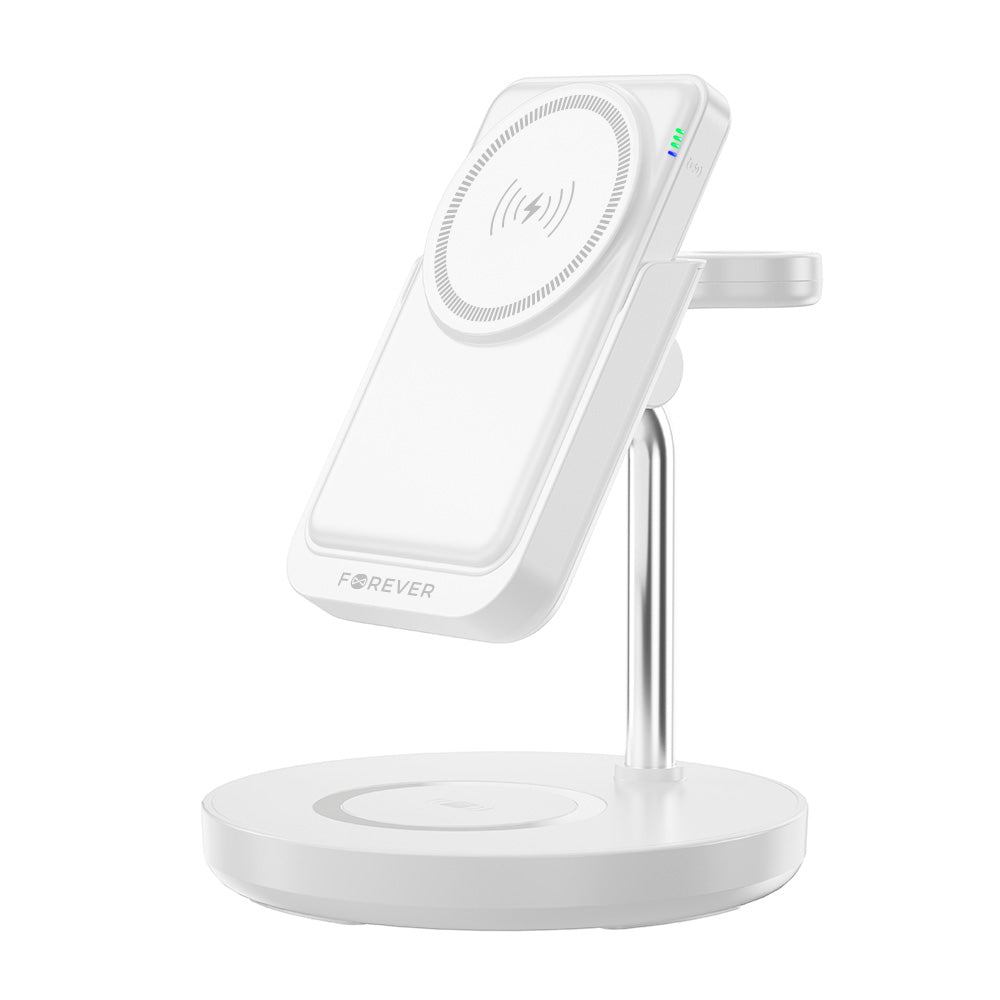 Cargador de Red Inalámbrico Forever MACS-100 5in1, 20W, 3A, 1 x USB-A, Blanco