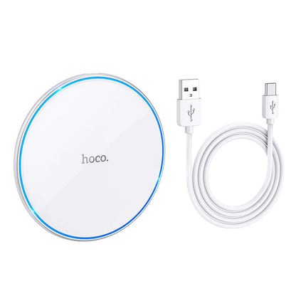 Cargador de Red Inalámbrico HOCO CW6 Pro, 15W, 1.67A, Blanco