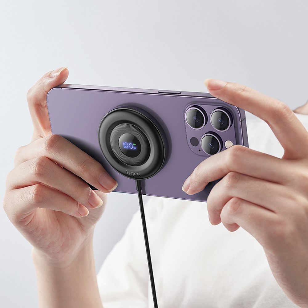 Cargador de Red Inalámbrico HOCO CW61, 15W, 1.67A, Negro