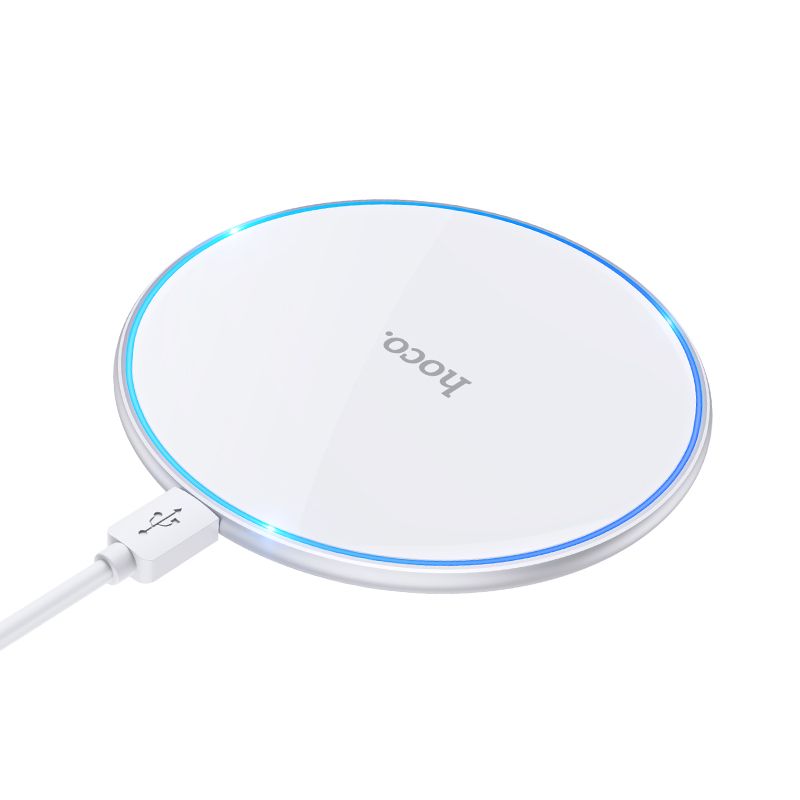 Cargador de Red Inalámbrico HOCO CW6 Pro, 15W, 1.67A, Blanco