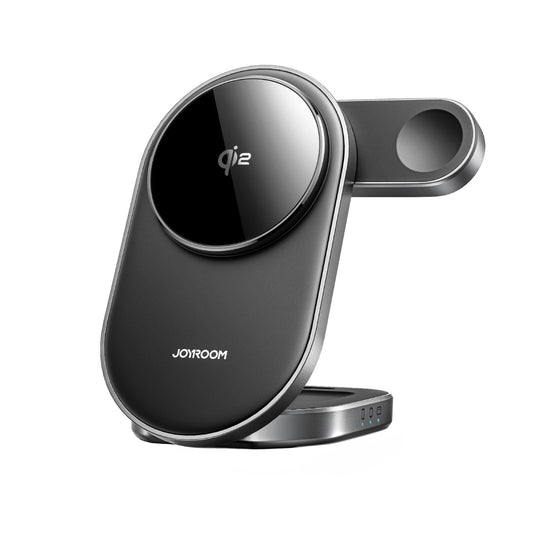 Cargador de Red Inalámbrico Joyroom JR-W17 3en1, 15W, 1.67A, Negro
