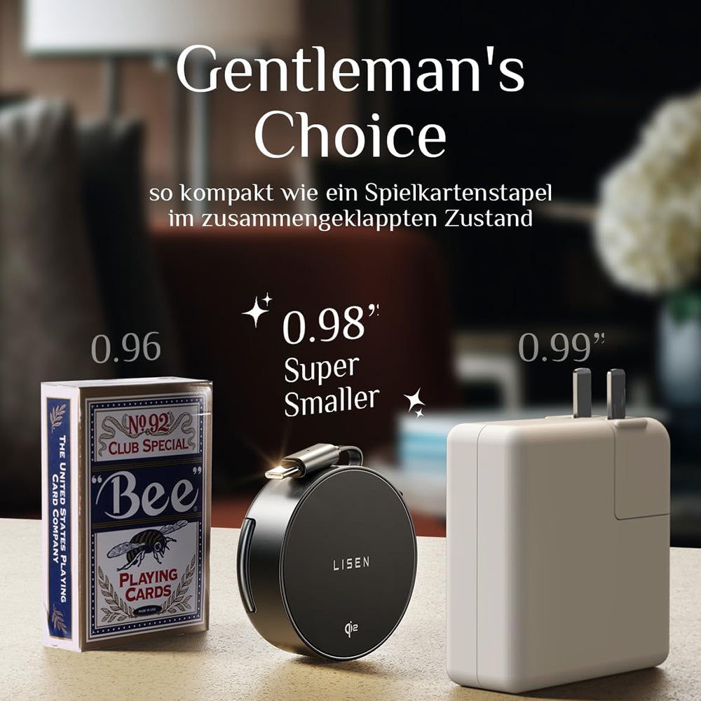 Cargador de Red Inalámbrico Lisen W103 3en1, 7.5W, 1.1A, Negro YL0324090008