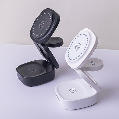 Cargador de Red Inalámbrico MaXlife MXWC-06 3en1, 15W, 1.67A, Negro