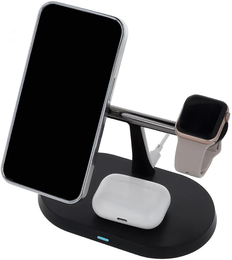 MaXlife MXWC-03 3in1 Wireless Network Charger, 15W, 1.67A, Black