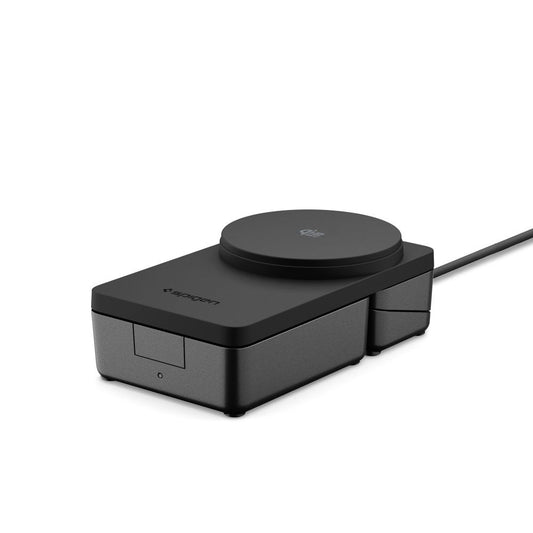 Cargador de Red Inalámbrico Spigen EF323MQ Essential 3in1, 25W, Negro ACH10398
